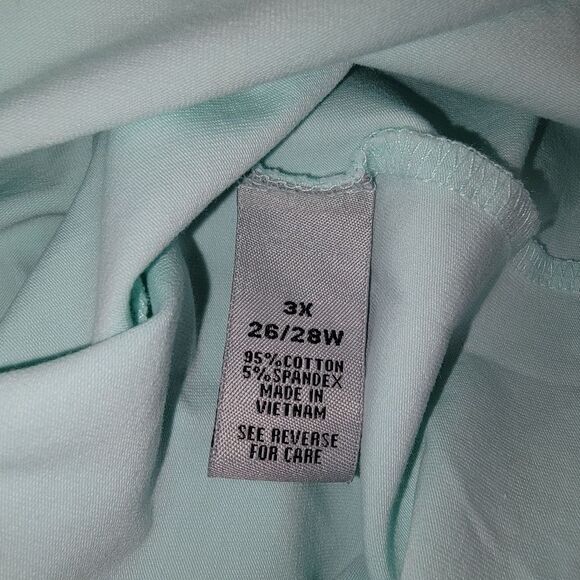 Catherines Suprema Collection mint green stretch t-shirt top 3x (26/28w) - Picture 5 of 5